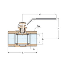 Load image into Gallery viewer, Guidi Premium Bronze Lever Ball Valve G3/8 BSP Parallel Male | 4Boats