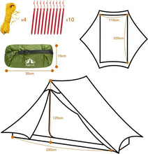 Load image into Gallery viewer, Night Cat 2 Person Ultra Lightweight Backpacking Tent