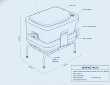 Load image into Gallery viewer, Base Toilet Riser for Model 11867 - 125mm Marine Grade Portable Toilet Base 11870