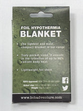 Load image into Gallery viewer, BCB Foil Hypothermia Space Blanket 84x54
