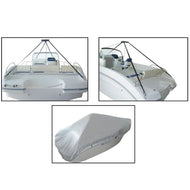 Deluxe Boat Cover Support System Combo 14-16ft 427-488cm Anti-Sag Pole & Straps