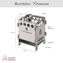 Load image into Gallery viewer, BE Bushbox Titanium Outdoor Pocket Stove