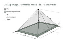 Load image into Gallery viewer, DD SuperLight Pyramid Mesh Tent - Family Size
