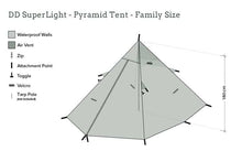 Load image into Gallery viewer, DD SuperLight Pyramid Tent - Family Size
