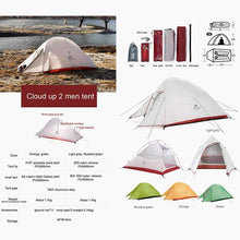 Load image into Gallery viewer, Naturehike Cloud Up 2 Updated Version With Mat 20D (Various Colours)