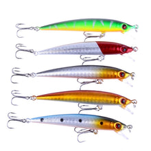 Load image into Gallery viewer, HENGJIA 5 PCS 8.5cm Minnow Plastic Hard Baits Fishing Lures Set Fishing Tackle Baits, 5 PCS 8.5cm