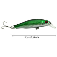 Load image into Gallery viewer, HENGJIA 6 PCS 8.5cm 8.9g Minnow Plastic Hard Baits Fishing Lures Set Fishing Tackle Baits, 6 PCS 8.5cm 8.9g