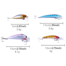 Load image into Gallery viewer, HENGJIA 26 PCS Minnow Fishing Lure Set 4 Models Fishing Tackle Plastic Hard Bait, 26 PCS