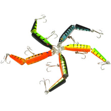 Load image into Gallery viewer, HENGJIA 5 PCS 10.5cm 9.6g 2-section Plastic Hard Baits Fishing Lures Set Tackle Baits, 10.5cm 9.6g