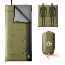 Load image into Gallery viewer, Night Cat Lightweight Backpacking Sleeping Bag for Adults - 3 Seasons