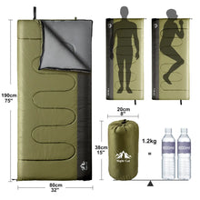 Load image into Gallery viewer, Night Cat Lightweight Backpacking Sleeping Bag for Adults - 3 Seasons
