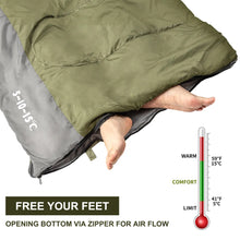 Load image into Gallery viewer, Night Cat Lightweight Backpacking Sleeping Bag for Adults - 3 Seasons