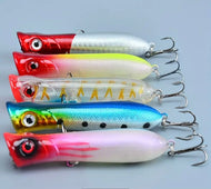 Moonglow surface popper bass lures