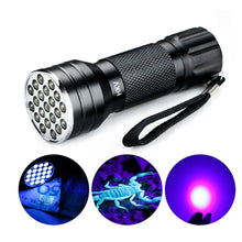 Load image into Gallery viewer, UV 21 LEDs 395NM Ultra Violet Torch LED Flashlight Light Lamp Detector for Dog Urine Pet Stains