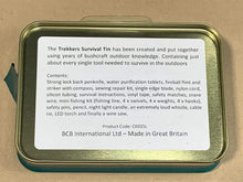 Load image into Gallery viewer, BCB TREKKER Survival Tin