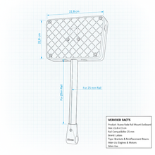 Load image into Gallery viewer, Nuova Rade Rail Mount Outboard Motor Bracket 22.8x15cm White For 25mm Rails