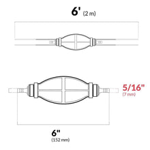 Load image into Gallery viewer, Boat Universal 7.93 mm (5/16 in) Outboard Fuel Line with Prim | 4Boats