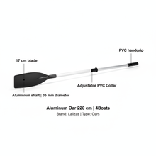 Load image into Gallery viewer, 220cm Aluminium Boat Oar with Adjustable PVC Collar - 35mm Shaft Marine Dinghy