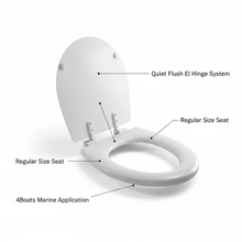Load image into Gallery viewer, SEAFLO MTC02R Marine Toilet Seat &amp; Lid Regular Soft Close Quiet Flush Replacement