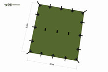 Load image into Gallery viewer, DD 3.5 x 3.5 Olive or Forest Green Tarp