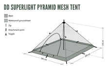 Load image into Gallery viewer, DD SuperLight Pyramid Mesh Tent