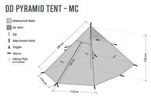 Load image into Gallery viewer, DD Hammocks Pyramid Tent - Multicamo