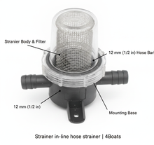 Load image into Gallery viewer, Lalizas In-line Strainer Large Inox Mesh Filter 12mm Hose Marine Pump 99756