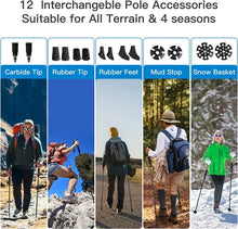 Load image into Gallery viewer, Night Cat Folding Trekking Poles