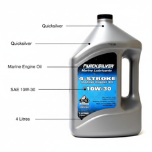 Load image into Gallery viewer, Quicksilver 4-Stroke Marine Engine Oil SAE 10W-30 4L 8M0086221 92-858046QB1