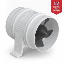 Load image into Gallery viewer, 4" 24V Marine In-Line Bilge Blower 235CFM Water Resistant Boat Ventilation Fan