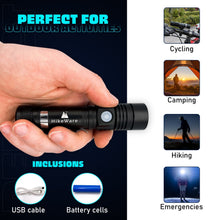Load image into Gallery viewer, HikeWare Ultra Bright LED Pocket Flashlight - 2000 Lumens