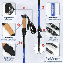 Load image into Gallery viewer, KingGear Aluminium Hiking Poles