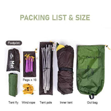 Load image into Gallery viewer, Naturehike Cloud Peak 2-Man Tent (Green)