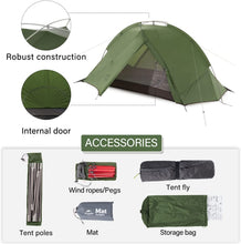 Load image into Gallery viewer, Naturehike Tagar Lightweight Tent ( 1 or 2 man) - Forest Green