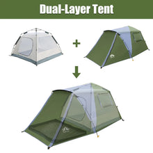 Load image into Gallery viewer, Night Cat 3-Person Pop-Up Cabin Tent with Porch