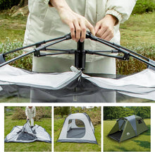 Load image into Gallery viewer, Night Cat 3-Person Pop-Up Cabin Tent with Porch