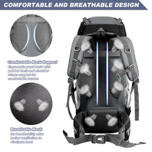 Load image into Gallery viewer, 70L Night Cat Hiking Backpack