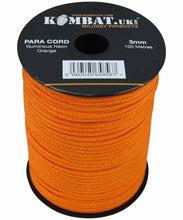 Load image into Gallery viewer, Para Cord 3mm on 100m Reel (Various colours)