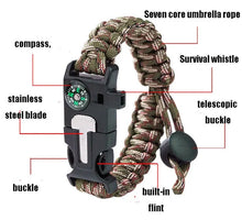 Load image into Gallery viewer, Parachute Cord Survival Bracelet
