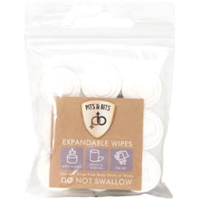 Load image into Gallery viewer, Pits &amp; Bits® Compostable Expandable Wipes 9pk