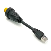 Load image into Gallery viewer, RJ45 to 5-Pin Yellow Round Ethernet Adapter Cable – 10cm (6")