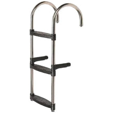 Load image into Gallery viewer, 3-Step Inox Stainless Steel Boat Boarding Ladder Folding Hooks 830x350mm 316