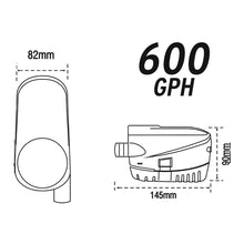 Load image into Gallery viewer, Automatic Bilge Pump 600GPH 12V Submersible Marine Boat Float Switch Lalizas 31150