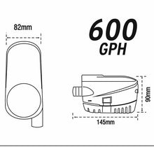 Load image into Gallery viewer, Submersible 24V Automatic Bilge Pump 2,270 L/h (600 GPH) | 4Boats