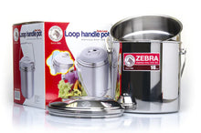Load image into Gallery viewer, Zebra  Stainless Steel Billy Can with handle (Various Sizes)