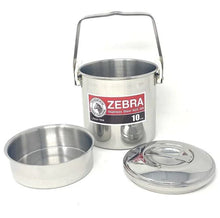 Load image into Gallery viewer, Zebra  Stainless Steel Billy Can with handle (Various Sizes)