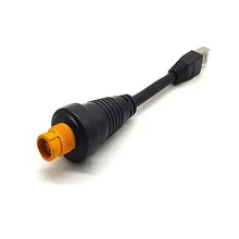 Load image into Gallery viewer, RJ45 to 5-Pin Yellow Round Ethernet Adapter Cable – 10cm (6")